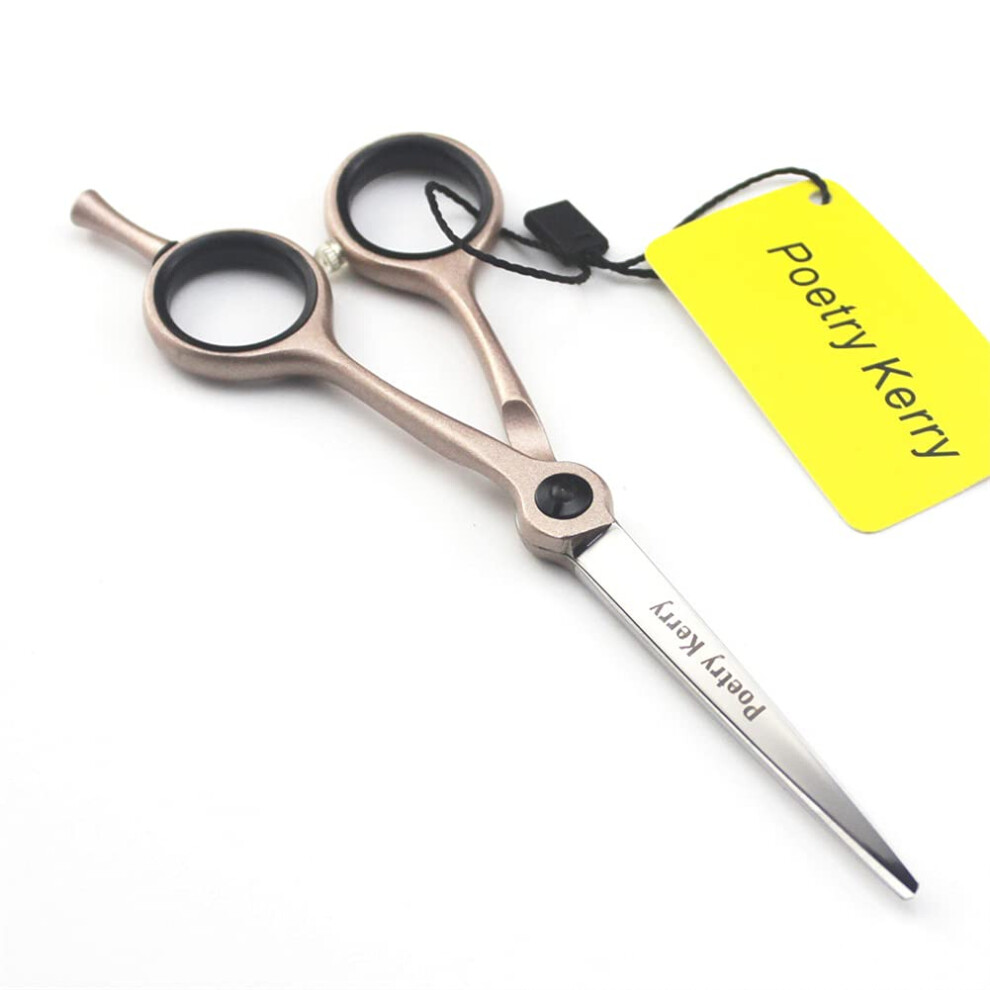 Black 5 Inch Hairdressing Scissors 440C Stainless Steel Ultra Sharp Ergonomic Shears For Salon And Home