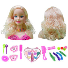 Tête de poupée pour coiffer, ensemble de jeu d'imitation pour enfants avec cheveux doux et facile à coiffer, incluant des accessoires de