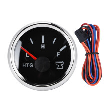 Marine Fuel Gauge, Waterproof Boat Fuel Level Gauge 52mm Universal Automotive Replacement with Adjustable Signal, LED Display Light for Car Truck