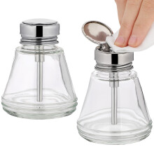 2 Pcs 6 Oz/180 ml Pump Dispenser Bottle with Flip Metal Cap