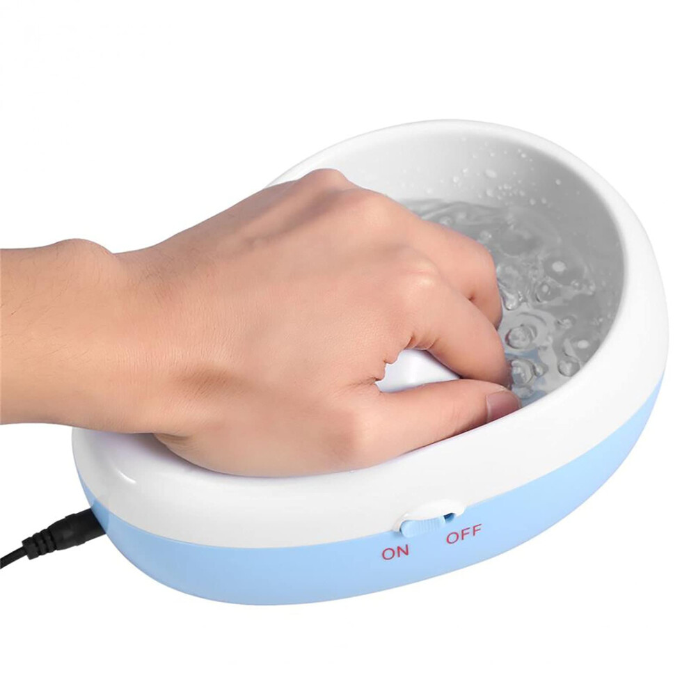 Nail Soak Bowl with Bubble Cuticle Softening Spa and Ergonomic Hand Support for Gel and Natural Nails