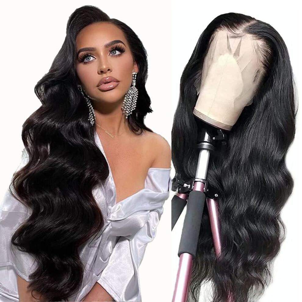 Unisex Lace Front Wigs Human Hair 13X4 Body Wave Brazilian Virgin Hair Wig 20 Inch Pre Plucked Hd Lace