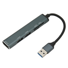 USB-Hub für Desktop-Computer und Laptops, tragbares Design mit mehreren USB-Anschlüssen für Speicherkarten, Drucker, Tastatur und Maus