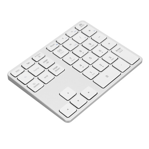 Wireless Connection Bluetooth Extended Keypad, Multi Function Keypad For MacOS And Windows, Rechargeable Numeric Pad Slim Aluminum Profile 1