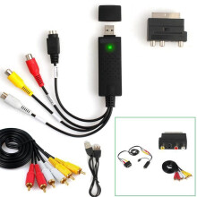 Convertor audio video, adaptor de captură video USB 2.0, kit de transfer analog-digital de înaltă calitate pentru VHS VCR Hi8DVD către PC MAC,