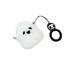 Präzisionsgeformte AirPods-Hülle, hochwertiges Silikonmaterial, kratzfest, Rundumschutz für Apple AirPods der 1. und 2. Generation (Weiß, 1