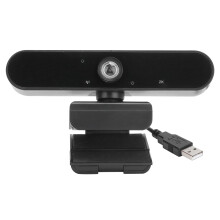 HD-USB-Webcam für Streaming, Gesichtsoptimierung, Dual-Mikrofon, automatische Lichtanpassung, Sichtschutzabdeckung, Plug-and-Play-Webcam für