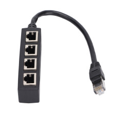 RJ45-Ethernet-Kabelsplitter für zuverlässige Netzwerkverbindungen, fester RJ45-Buchsenstecker für sichere Verbindung, störungsfreies Design für