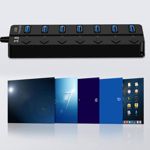 Διανομέας USB Plug and Play, Μεταφορά δεδομένων 7 θυρών υψηλής ταχύτητας για φορητό 2