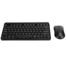 Elegant Typewriter Inspired Wireless Keyboard And Mouse Bundle, Stable 2.4Ghz Wireless Connection, Hotkeys For Enhanced Productivity