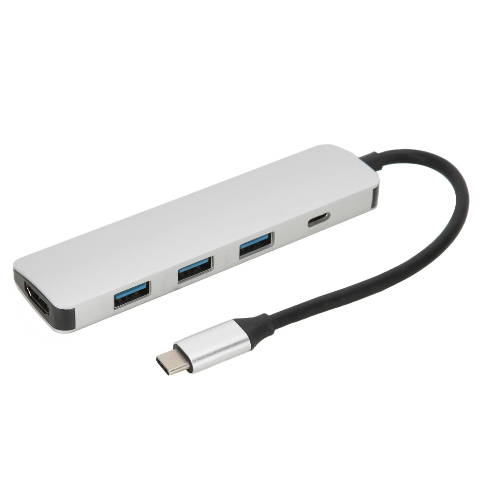 Type C Usb Hub 5 In 1 Hdmi Usb 3.0 Ports Sd Card Reader Pd Charging Fast Data Transfer Fast Heat Dissipation Compact Aluminum Alloy Multiport Docking 9147006003978