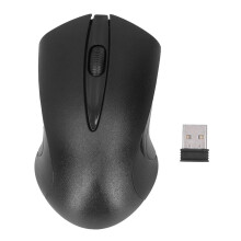 Draagbare draadloze optische muis, ontworpen voor maximaal comfort met ergonomische ondersteuning, voorzien van stille klikfunctie voor een