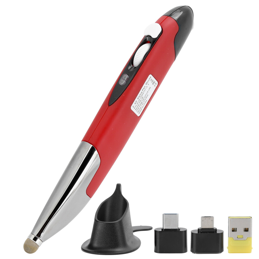 Dpi Adjustable Wireless Optical Pen Mouse, Ergonomically Designed For Enhanced Productivity, Comfortable Hand Feeling For Computers, Mobile Phones, 9773935483088
