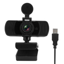 Webcam mit gestochen scharfem Bild, Full-HD-Streaming mit einstellbarem Sichtfeld, intelligente Rauschunterdrückung für Plug & Play,