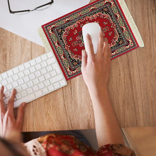 Mousepad σε στυλ ανατολίτικου χαλιού, Mousepad υπολογιστή από μικροΐνες σε βελούδο, 1