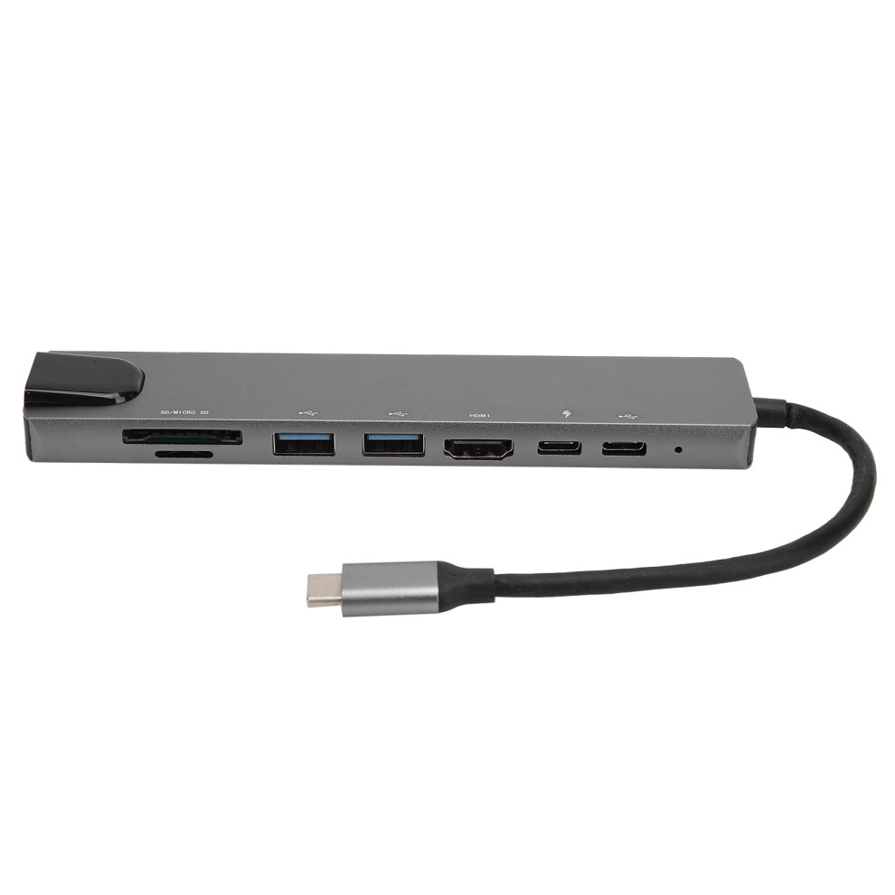 Ethernet Hub Usb C Multiport Adapter, Laptop Docking Station With 4K Hdmi Sd Tf Card Reader Pd Fast Charging Fast Data Transfer Stable Wired Network C 9176269633301