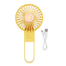 Ventilator reîncărcabil multifuncțional, pliabil, cu 3 viteze reglabile, silențios, pentru acasă și la birou, și utilizare în exterior