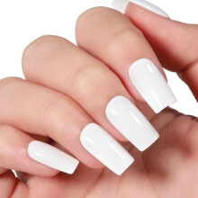 White Gel Nail Polish Bright White UV LED Curing LongLasting for French Manicure 0.27oz