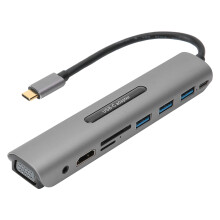 Elegant Multiport USB C Hub, Your Ultimate Companion For Seamless High-Speed File Transfer And 4K Display, Featuring HDMI Port, VGA Port, Power