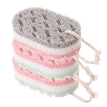 3 Pcs Exfoliating Bath Loofah Sponges Soft Shower Body Scrubbers Colorful for Women and Men