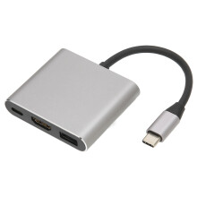 Vivid Video Sync Multiport Adapter, USB 3.0-poort met snelladen en slank, draagbaar ontwerp voor iPad Pro/Air, HP, Acer