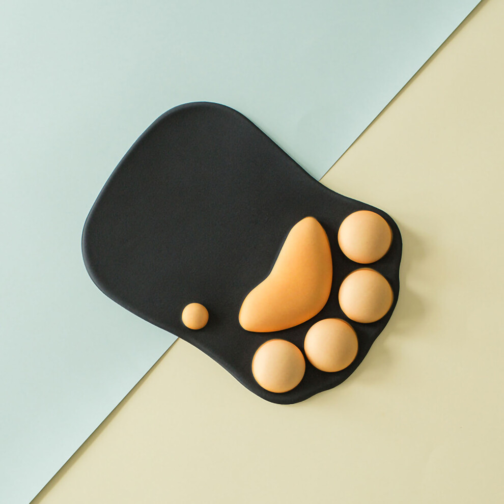 Smooth Lycra Covering Mouse Pad, Environmental Friendly With Anti-Skid Rubber Base, Ergonomic Wrist Support Design For Pain Relief In Office & Home 9147006735992