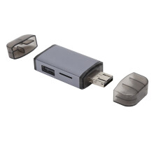 Léitheoir Cárta USB C OTG 6 Chineál Calafoirt Rochtain Thapa ar Chomhaid Le Cosaint Inbhainte Blaosc Miotail Bhuan Oiriúnach do Fhóin Chliste