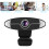 Webcam HD com microfone com cancelamento de ruído e tripé giratório. Câmera grande angular 1080P com correção automática de luz. 4