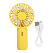 Handventilator met 3 snelheden, oplaadbare mini-ventilator, draagbaar formaat, krachtige luchtstroom, lange gebruiksduur, ingebouwde batterij, laag