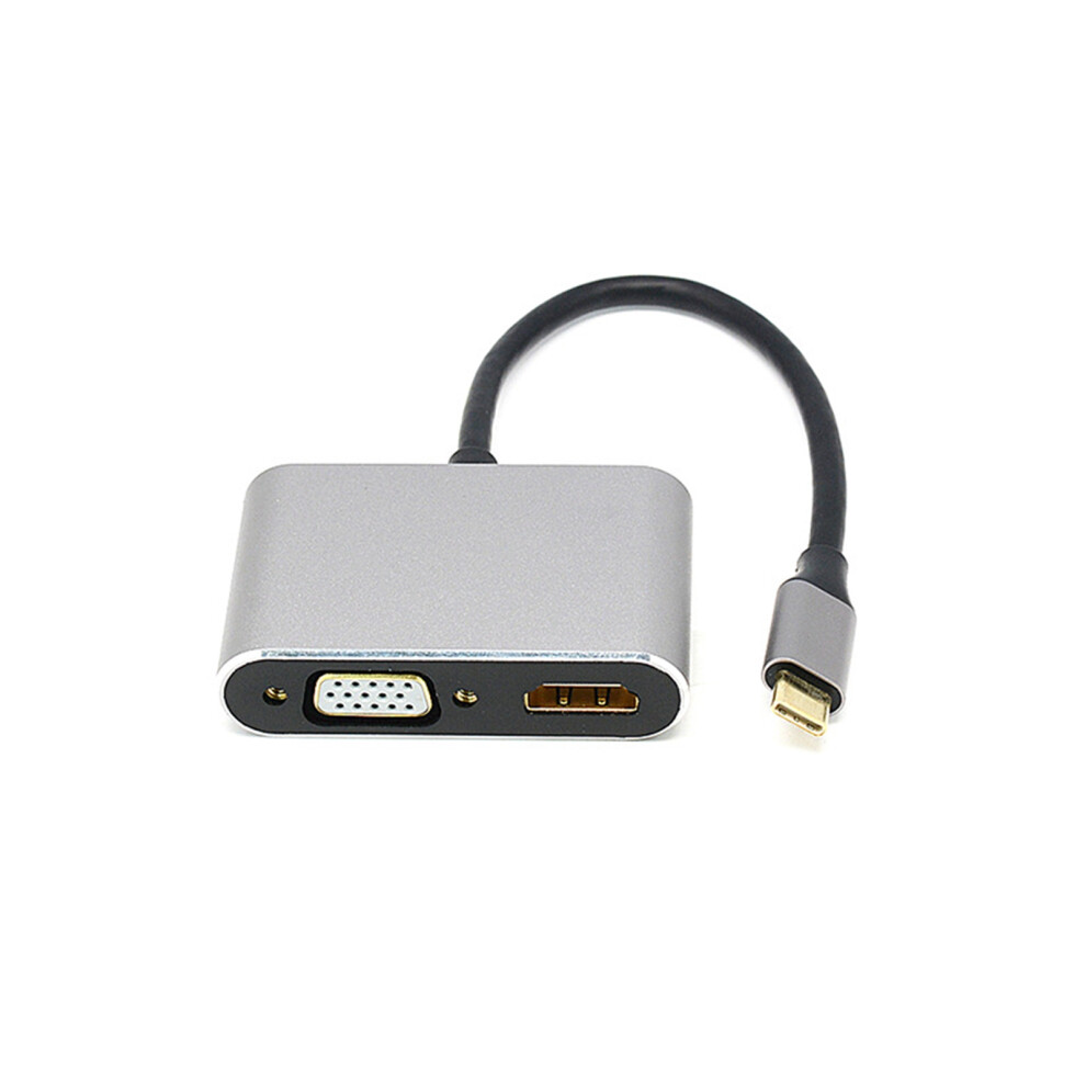 Usb Type C Digital Av Adapter, Waterproof Design Compact Hdmi Vga Plug And Play Converter With Usb 3.0 Data Transfer, 4K Video Output For Thunderbolt 9138057377286