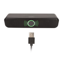 Desktop Speakers, USB Powered Stereo Sound, Noiseless Listening Experience, Black, Space Saving Design for Your Computer, Laptop, and Pad
