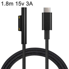 Cablu de încărcare Surface Connect, soluție portabilă și ușoară USB-C pentru dispozitivele Microsoft Surface de înaltă calitate, negru (1,8