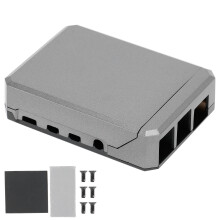 Obudowa aluminiowa Raspberry Pi4B, długotrwała wydajność dzięki niezawodnej ochronie, piaskowane aluminium zapewniające wytrzymałość, łatwa