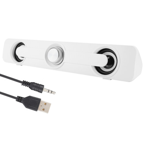 Μπάρα ήχου με τροφοδοσία USB για επιτραπέζιο υπολογιστή, στερεοφωνικός ήχος με