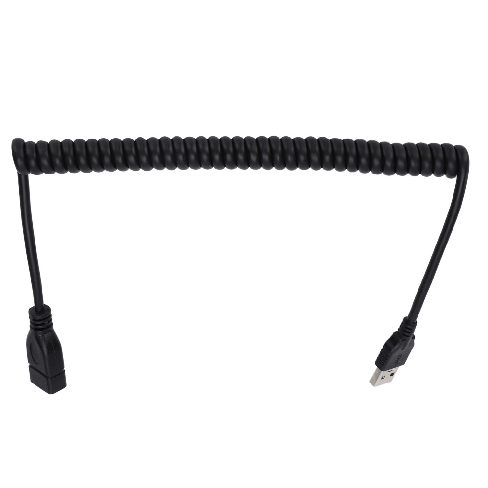 Coiled Usb Cable For Data Transferring, Flexible Spring Usb Port Charging And Sync Cable, Spiral Extension Cord Compatible With Micro Devices Fast Cha 9176269495602