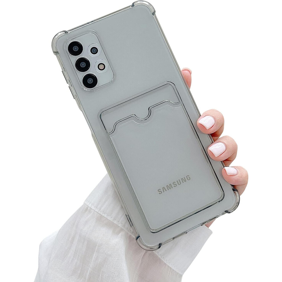 Credit Card Protective Case For Samsung Galaxy A32 5G, Tpu Layer Offers Superior Shock Absorption, Cute Card Pocket For Essentials, Raised Bezel Prote 9012494631005