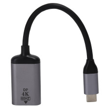 Adattatore da interfaccia Type-C a DisplayPort, trasmissione audio/video 4K per laptop, tablet e telefono, design resistente al calore e alla