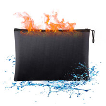 Organiseur de documents ignifugé, fermeture éclair résistante au feu et à l'eau, double protection pour le bureau ou la maison, compact et