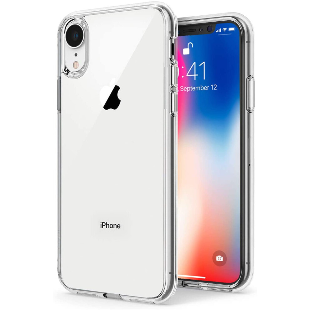 Iphone Xr Protective Case, Clear Slim Protective Tpu Bumper Case Ultra Slim Fit Shockproof Silicone Cover For Apple Iphone Xr (Glitter Clear), Great P 9012494631012