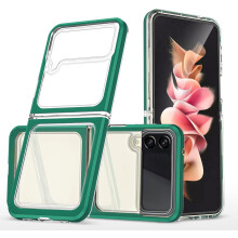 Magnetische Schutzhülle für Samsung Z Flip3, stoßfest, transparent und kristallklar, präzise Aussparungen für einfachen Zugriff auf A
