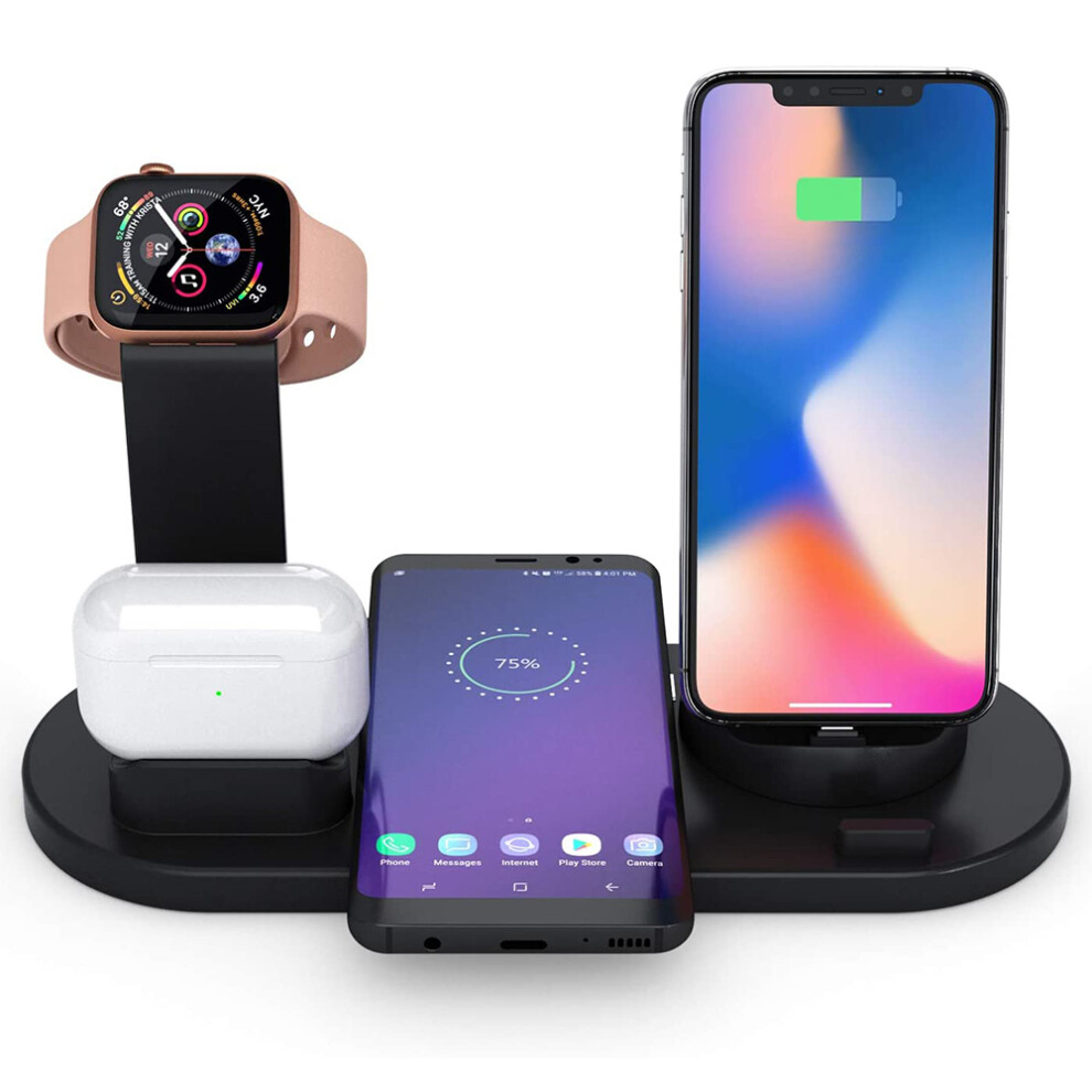 Versatile 3-In-1 Wireless Charging Station, Safe Gentle Painless Device Charging, Advanced Automatic Control Technology Monitors Charging Conditions, 9012494631357