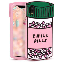 Niedliches Kawaii-Design, weiche Silikonhülle für verschiedene iPhone-Modelle, stylische 3D-Cartoon-Entspannungskapselflasche, kompatibel mit