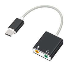 Forbedre lydopplevelsen din med vår USB Type C-lydadapter, eksternt stereolydkort for sømløs tilkobling til 3,5 mm-enheter, Plug and Play, C
