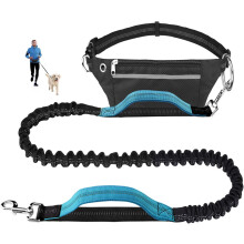 High-Quality Nylon Retractable Hands Free Dog Leash with Dual Bungees, Reflective Stitches for Enhanced Visibility and Safety, Comfortable for Medium