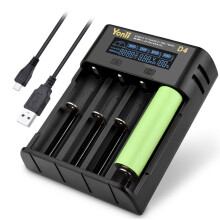 Universelles Ladegerät für wiederaufladbare Batterien, einstellbare Ladegeschwindigkeit mit mehrfachem Schutz, Ladeanzeige mit Anzeige des