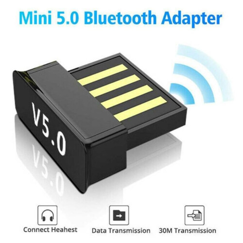 Wireless Transmitter Dongle, Mini USB Bluetooth Adapter for PC Laptop, Supports Multi-Device Connection & Clear Calls