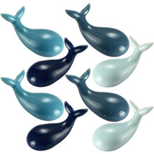 Porte-ustensiles de cuisine charmant, porte-baguettes en céramique colorée, forme de baleine originale et unique, surface brillante, protège les