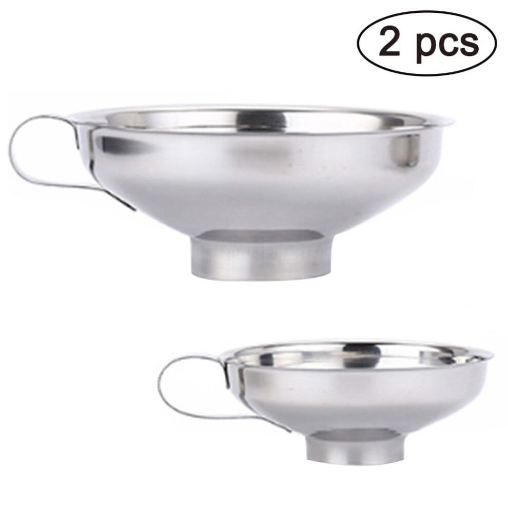 Stainless Steel Funnel Set, Wide-Mouth Canning Funnel With Handle For Easy Use, Transfer Liquids And Solids Effortlessly Between Containers, Dishwashe 9012494682847