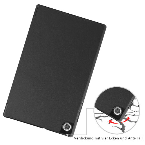 Capa tipo folio para Lenovo Tab M10 Plus, 10,1 polegadas, ultrafina, com suporte, ativação/desativação automática, proteção completa, material 1