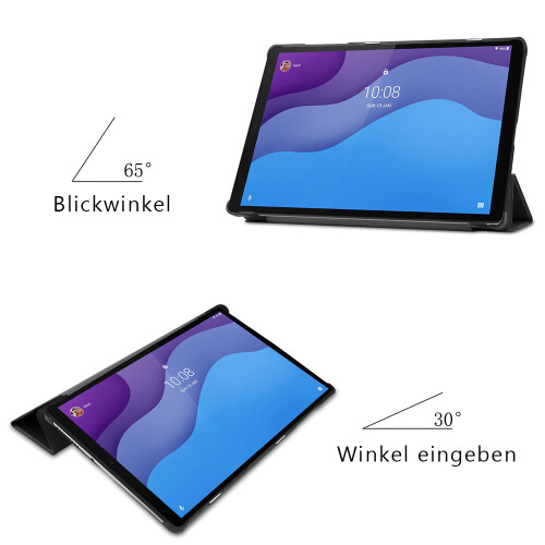 Capa tipo folio para Lenovo Tab M10 Plus, 10,1 polegadas, ultrafina, com suporte, ativação/desativação automática, proteção completa, material 2